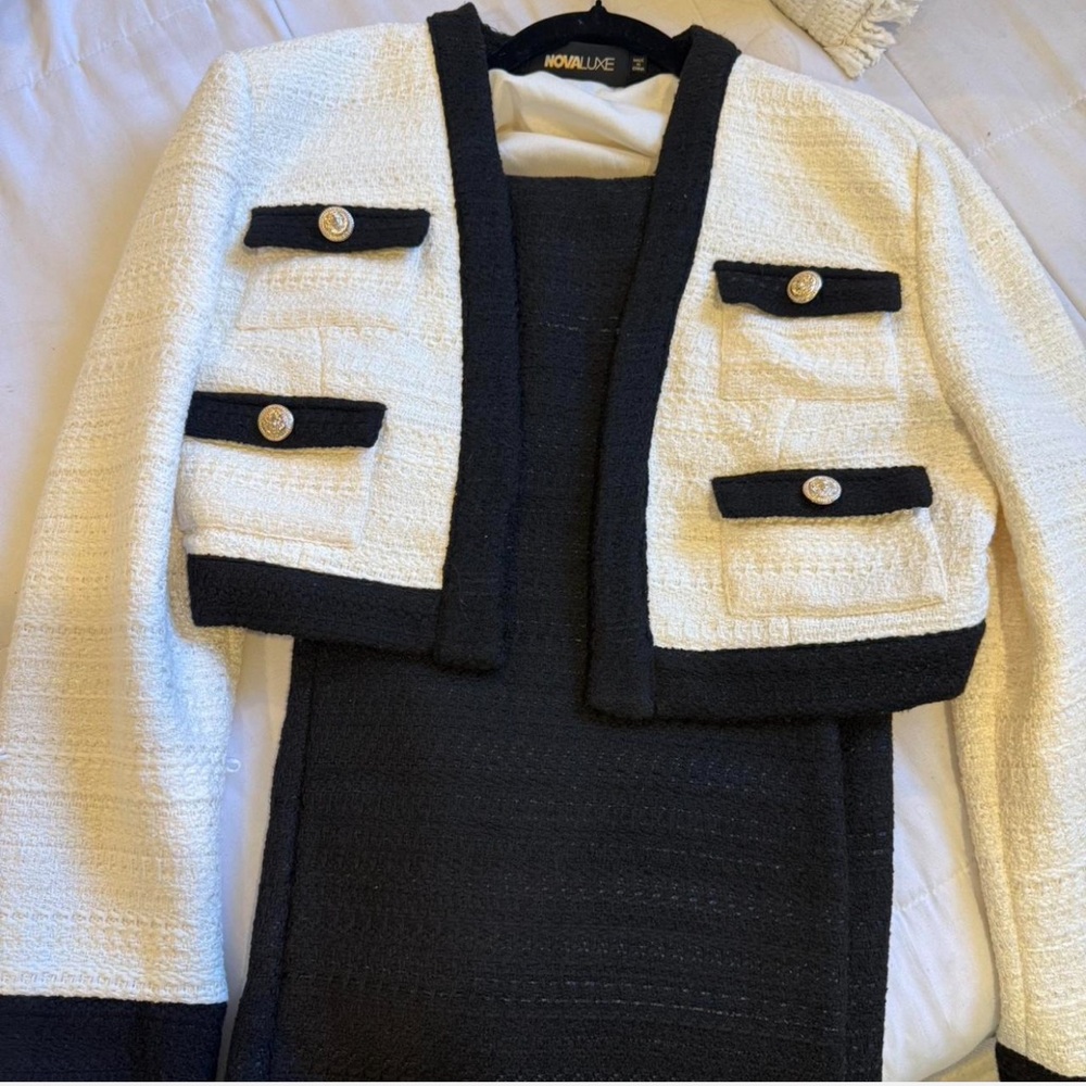 Women's Black and White Jacket